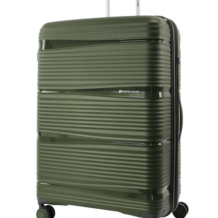 Pierre Cardin Normandy Large 123l Hard Shell Case Suitcase Travel Luggage Green