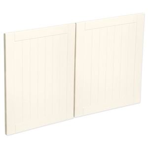Kaboodle 1000mm Antique White Country Fridge Cabinet Doors - 2 Pack