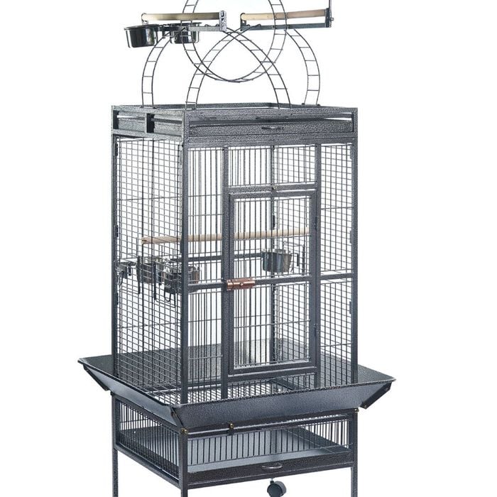 Yes4pets 174 Cm Large Bird Budgie Cage Parrot Aviary With Metal Tray And Wheel Skirt