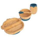 Tiny Dining 4pc Bamboo Monkey Baby Feeding Set with Suction Cup