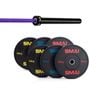 Smai 140kg Hd Bumper Plate Set Inc 20kg Barbell - 20kg Purple Barbell