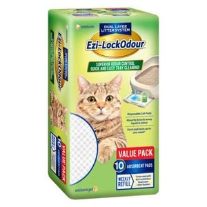 Ezi-lockodour Cat Litter System Absorbant Cat Pads 10 Pack