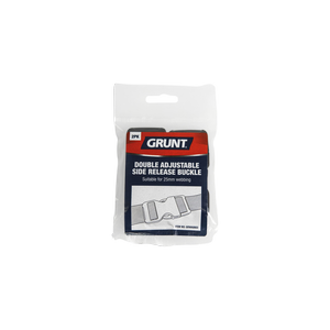 Grunt 25mm Double Adjustable Side Release Buckle - 2 Pack