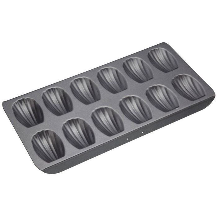 Mastercraft 40x20cm Heavy Base 12-Cup Non-Stick Madeleine Pan - Black