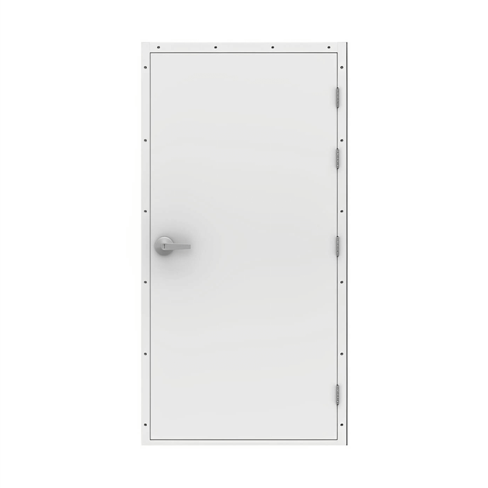 Lathams 2040 x 920 x 45mm Surfmist White LHO Steel Shed Door And Frame