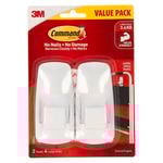 Command Jumbo White Adhesive Wall Hooks - 2 Pack
