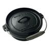 Wildtrak Round 2qt/20.5cm Cast Iron Camp Oven Pot Camping Outdoor Cookware Black