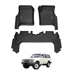 AUSGO Car Floor Mats for Toyota LandCruiser 80 Series LC80 1990-1998 All-Weather Floor Liners