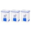 3x LocknLock Classic Stacking Food Grade Storage Container w/Pour Lid 1.8L