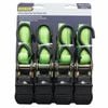 Syneco 25mm x 4.5m S Hook Ratchet Tie Down Set - 4 Pack