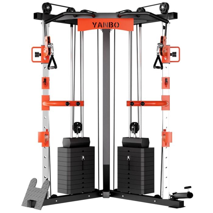 SmartFit C1 Max Compact Cable Machine 130kg Pin Loaded Home Gym – Cable Crossover Multi Functional Trainer