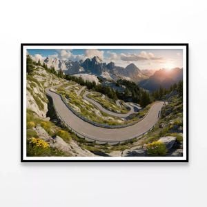Mountain Road in the Mountains  Print 100% Australian Made 120x90cm  (Poster)