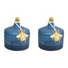 2PK LVD Glass Chloe Trinket Box Storage Decor Round 10cm - Capri