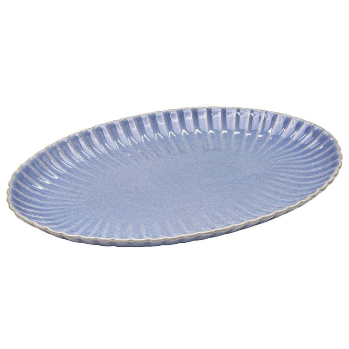 Ladelle Marguerite Stoneware Oval Serving Platter/Plate 40x27x3cm Powder Blue