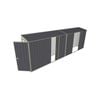Build-a-Shed 0.8 x 6 x 2m Singled Hinged Door Skillion Shed with Single and Double Sliding Side Doors - Grey