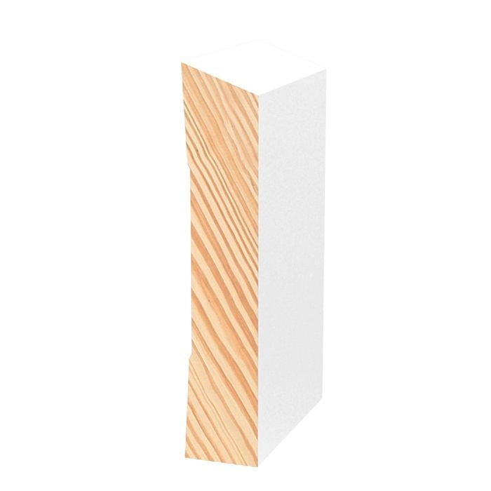 Porta 92 x 18mm x 2.7m Primed FJ Pine Bevelled Architrave and Skirting