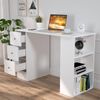 Advwin Computer Desk with 3 Drawers Storage White
