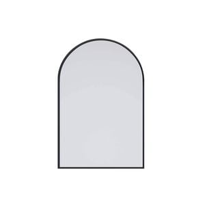 Future Glass Arch Framed Mirror - 760 x 500mm - Black