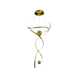 Metal Swirl Large Pendant Light - Delessi Galassia  - Gold