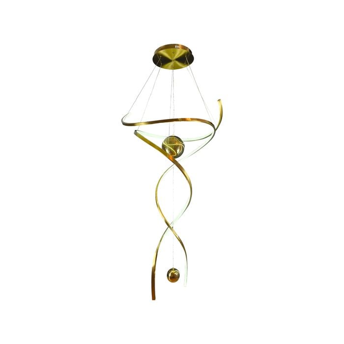 Metal Swirl Large Pendant Light - Delessi Galassia  - Gold