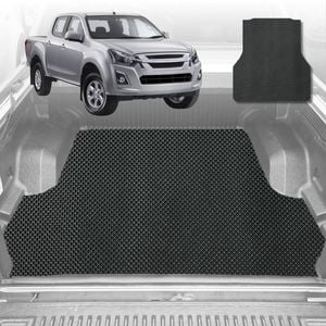 6D Diamond Ute Tub Mat for Isuzu D-Max Crew Cab RG 2020-Current (with spray on liner or no liner)-Black-Outback GT