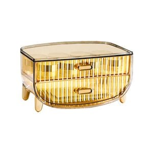 SOGA 2 Tier Golden Yellow Multifunctional Countertop Storage