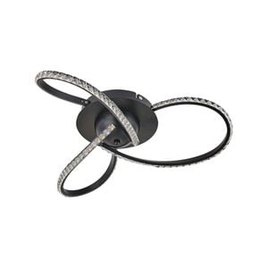 Lexi Lighting Irie Dimmable 3 Lights LED Ceiling Light - 50 cm Black