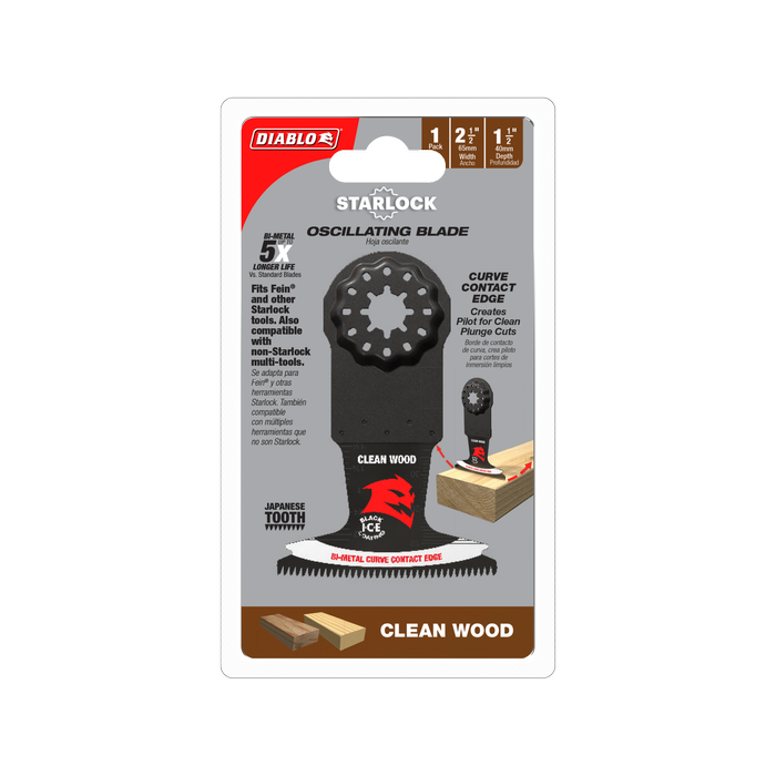 Diablo 65 x 40mm Clean Wood STARLOCK Multi Tool Plunge Cutting Blade Bunnings Australia