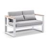 Balmoral 2 Seater Outdoor Aluminium And Teak Lounge