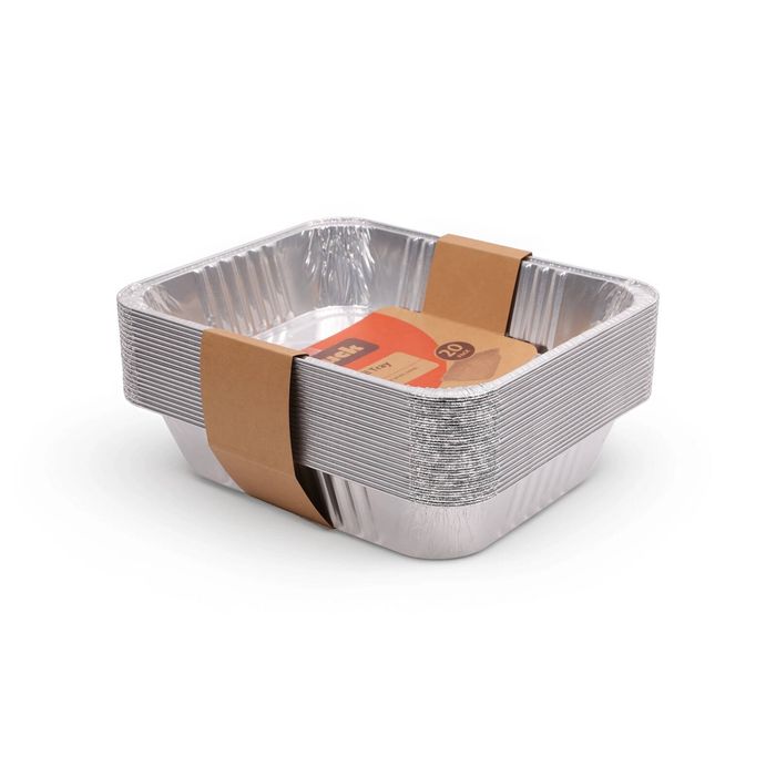 Jumbuck Rectangular Foil Trays - 20 Pack