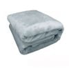 Canine Faux Fur Throw Rug 127 x 152 cm Silver