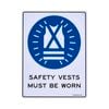 Sandleford 300 x 225mm Safety Vests Must Be Worn Plastic Sign