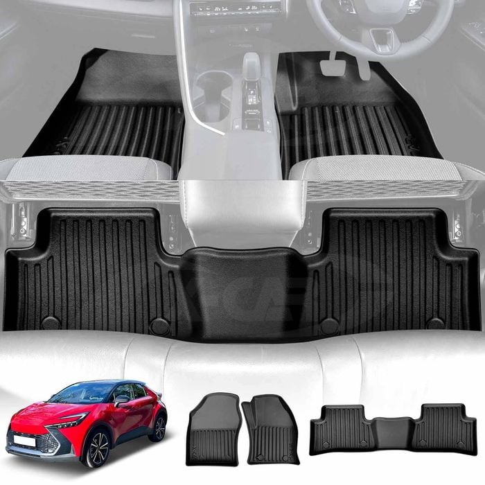 3D Floor Liner Carpet Complete Set for Toyota CHR C-HR 2024-Onwards Heavy Duty All Weather Rubber Mat
