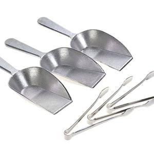 6 Pack Lolly Bar Pack - 3 Sugar Tongs - 3 Flat Scoops