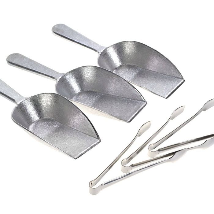6 Pack Lolly Bar Pack - 3 Sugar Tongs - 3 Flat Scoops