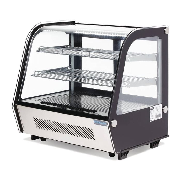 Polar G-series Energy Efficient Countertop Food Display Fridge Black 120ltr - Gp292-a
