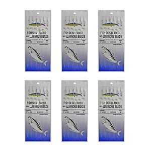 6x Surecatch Wilson Bait Jig - Fish Skin Fishing Rig 6 Hook - Size 8
