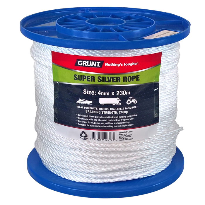 Grunt 4 x 230m White Super Silver Rope