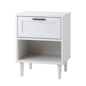 Oikiture Bedside Table White
