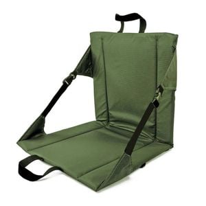 Catzon Portable Seat Cushion with Backrest Foldable for Camping-Army Green