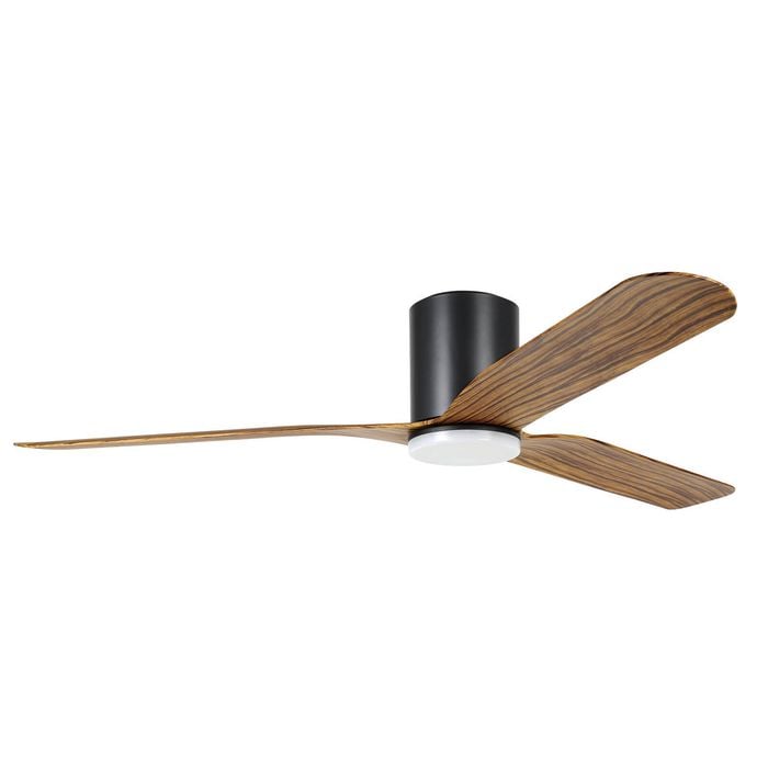 Eglo Iluka 60" Dc Fan 18w Led Tri-col Black/wood Hugger