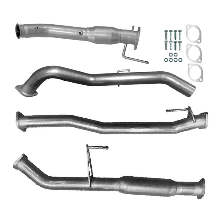 Ignite Exhausts Turbo Back For Nissan D23 Navara Series 5 Np300 3" Cat & Hotdog Raw Aluminised Steel