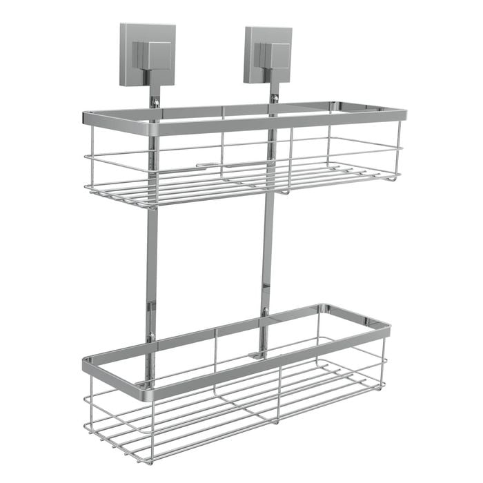 Fusion-Loc Stainless Steel Double Shower Caddy