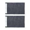 2PK Algodon Polyester Lawson Plush Bath Runner Mat Ebony