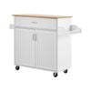Oikiture Kitchen Island Trolley Rolling Storage Cart with Drawer & Towel Rack