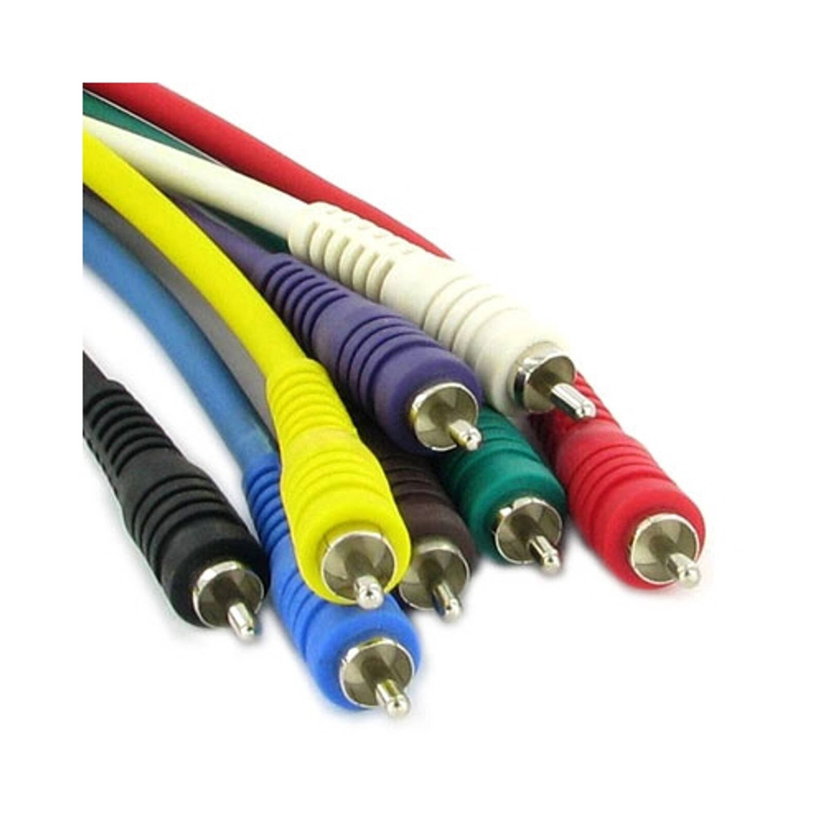 8 Pack 5m Selby RCA to RCA Plug Patch Cables Leads Pro Audio ...