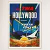 Galrie Hollywood Vintage Travel Poster Retro Art Print of Iconic Hollywood Glamour Art, Wood Frame, A4 21 x 30cm (8 x 12inch)