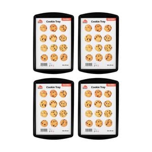 4PK Culinary Kitchen Non-Stick Rectangular Cookie Baking Pan Tray 38x25cm