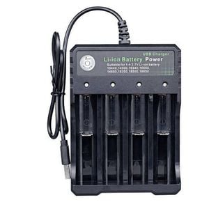 18650 Usb Battery Charger Li-ion Batteries Power 1-4 Slots Independent Charging