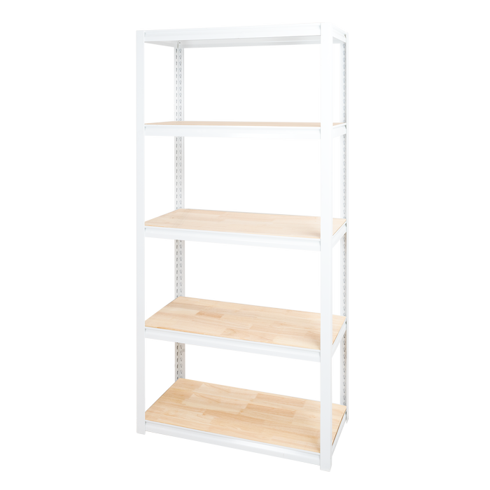 Pinnacle 1830 x 900 x 410mm White 5 Tier Shelving Unit